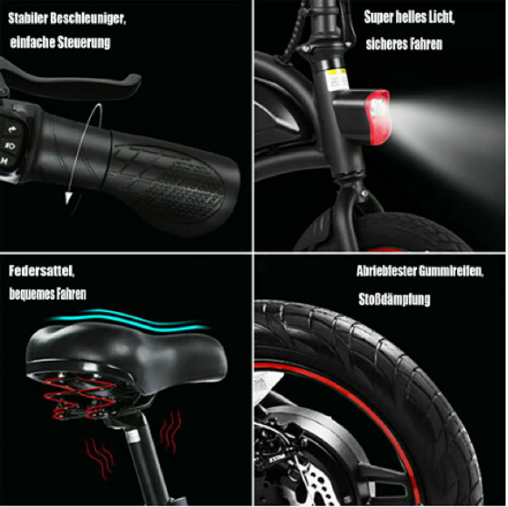 DYU D3F, 14Zoll Smart Elektrofahrrad, – Bild 4